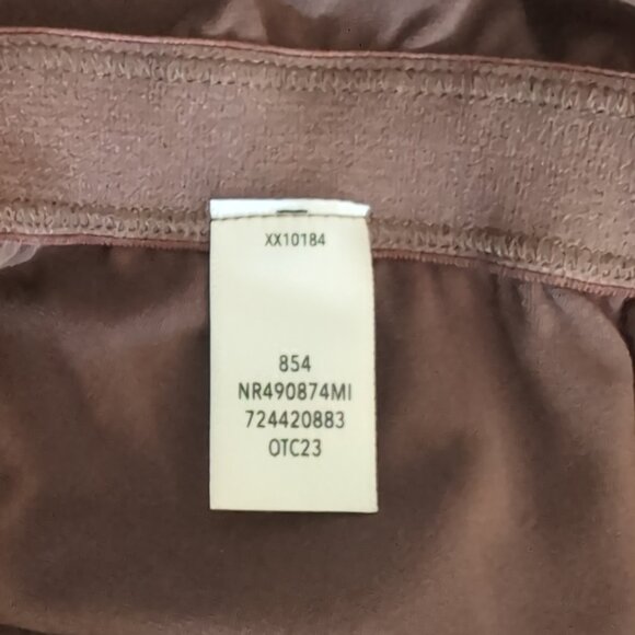 NWOT Zella Women's Small Ruched Sides Long Sleeve Athletic Shirt Brown - Picture 6 of 8